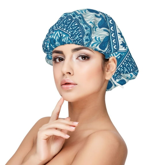 Yiaed Sea Underwater Animals Print Satin Bonnet Silk Bonnet Hair Bonnet for Sleeping Hair Bonnets