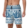 thumbnail image 1 of Yiaed Sea Underwater Jellyfish Print Mens Swim Trunks Bathing Suit Compression Liner Beach Swim Shorts Swimwear Quick Dry Zipper Pocket No-Chafing Board Short-Medium, 1 of 6