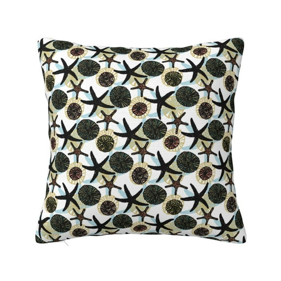 Yiaed Sea Urchin Print Pillow Covers Super Soft Decorative Square Throw Pillow Covers Case Cushion Covers for Sofa Couch Bedroom Car Decor(No pillow core)-18"x18"