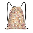 thumbnail image 1 of Yiaed Seashells Print Drawstring Bags Drawstring Backpack Bulk String Back Pack Gym Sport Bag-Medium, 1 of 5