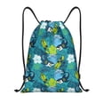 thumbnail image 1 of Yiaed Shark And Leaves Print Drawstring Bags Drawstring Backpack Bulk String Back Pack Gym Sport Bag-Medium, 1 of 5