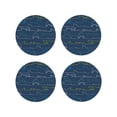 thumbnail image 1 of Yiaed Shark Print Leather Coasters for Drinks - Cup Coasters Coffee Table Kitchen Table Bar, Home & Office Gifts Handmade Drink Coasters-Round Shape, 1 of 6