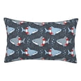 thumbnail image 1 of Yiaed Shark Wearing Swim Ring Print Brushed Microfiber Envelope Pillowcases, Standard,Envelope Closure Pillow Cases(No pillow core)-14"x20", 1 of 6