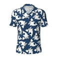 thumbnail image 1 of Yiaed SharkPrint Men's Short Sleeve Polo Shirt,Golf Polo for Men Three-Button Golf Shirt Athletic Casual Collared T-Shirt- 3X-Large, 1 of 7