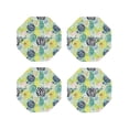 thumbnail image 1 of Yiaed Shell Clam Print Leather Coasters for Drinks - Cup Coasters Coffee Table Kitchen Table Bar, Home & Office Gifts Handmade Drink Coasters-Octagon, 1 of 6