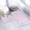thumbnail image 1 of Yiaed Shells Pearl Print Bathroom Mat Set 2 Pieces Mat Anti-Skid Pad Ultra Soft and Absorbent Bathroom Bath Mat Contour Bath Rugs for Toilet Base, 1 of 6