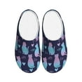 thumbnail image 1 of Yiaed Silhouette Cats Print Slippers Fuzzy Warm Cozy Slippers Non Slip House Slippers For Indoor Outdoor Slippers House Slippers-46/47, 1 of 7
