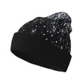 thumbnail image 1 of Yiaed Silver Glitter1 Print Winter Beanie for Men Women, Fleece Lined Beanie Soft Warm Knit Hat Ski Stocking Cuffed Ca, 1 of 6
