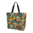 thumbnail image 1 of Yiaed Skull And Flowers Print Handbag for Women Tote Purse Shoulder Bag Large Fashion Hobo Purse Handbag Shopping Tote, 1 of 5