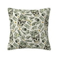 thumbnail image 1 of Yiaed Skull with Cash Print Pillow Covers Super Soft Decorative Square Throw Pillow Covers Case Cushion Covers for Sofa Couch Bedroom Car Decor（No pillow core）-24"x24", 1 of 7