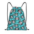 thumbnail image 1 of Yiaed Skull Cat Print Drawstring Bags Drawstring Backpack Bulk String Back Pack Gym Sport Bag-Medium, 1 of 5