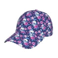 thumbnail image 1 of Yiaed Skull Flower Print Cap Adjustable Size for Running Workouts and Outdoor Activities All Seasons, 1 of 1