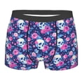 thumbnail image 1 of Yiaed Skull Flower Print Men's Soft Cotton Boxer Shorts Breathable Boxers Underwear Moisture-Wicking Underwear Stretch Boxer Briefs for Man-X-Large, 1 of 5