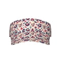 thumbnail image 1 of Yiaed Skull Guitar record lips Print Sport Sun Visor Hats Adjustable Empty Top Baseball Cap Cotton Ball Caps for Women and Men, 1 of 1