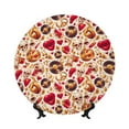 thumbnail image 1 of Yiaed Skull Retro record lips Print Bone China Decorative Plate Ceramic Dinner Plates Art Crafts with Display Stand-7in, 1 of 6
