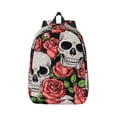 thumbnail image 1 of Yiaed Skull and Roses Print Backpack, Premium Laptop Backpack, Travel Backpack for Women, Lightweight Backpacks, Comfortable Back Pack-Small, 1 of 5