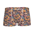 thumbnail image 1 of Yiaed Skull daisy colorful Print Boys' Boxer Briefs Cotton Casual Stretch Comfort Boys Boxers - Kids Boxer Briefs Underwear for Boys (6-18)-Medium, 1 of 5