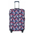 thumbnail image 1 of Yiaed Skull flower blue Print Travel Luggage Cover Suitcase Protector Fits 18-32 Inch Luggage Wheel Covers Patterned Elastic Luggage Anti-scratch（No luggage）-Large, 1 of 5