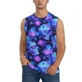thumbnail image 1 of Yiaed Skull flower star sky Print Men's Singlet Vests Summer Running Muscle Tank Tops Gym Undershirt Round Neck Sleeveless for man, 1 of 5