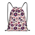 thumbnail image 1 of Yiaed Skull lips record Guitar Print Drawstring Bags Drawstring Backpack Bulk String Back Pack Gym Sport Bag-Small, 1 of 5