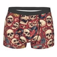 thumbnail image 1 of Yiaed Skull record Guitar music Print Men's Soft Cotton Boxer Shorts Breathable Boxers Underwear Moisture-Wicking Underwear Stretch Boxer Briefs for Man-X-Large, 1 of 5