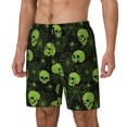 thumbnail image 1 of Yiaed Skulls And Cobwebs Print Mens Swim Trunks Bathing Suit Compression Liner Beach Swim Shorts Swimwear Quick Dry Zipper Pocket No-Chafing Board Short-X-Large, 1 of 6