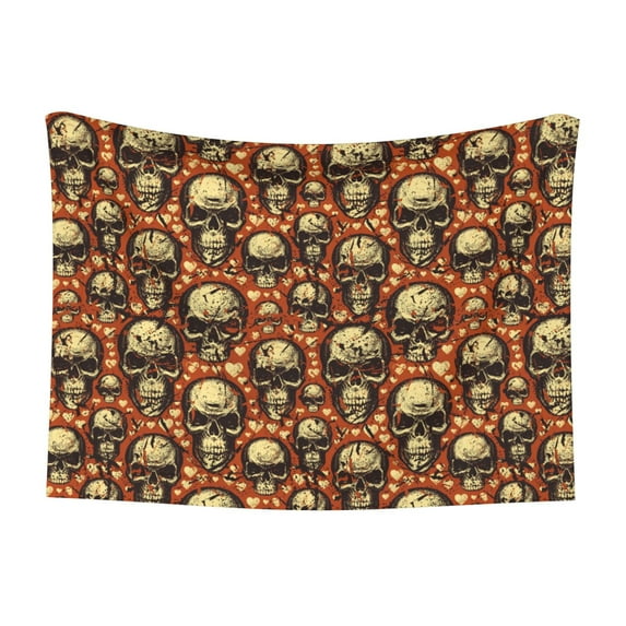 Yiaed Skulls And Hearts Print Dog Blankets-Cat Blanket Washable for Couch Protection,Puppy Blanket, Soft Plush Reversible Throw Furniture Protector-