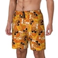 thumbnail image 1 of Yiaed Skulls Print Mens Swim Trunks Bathing Suit Compression Liner Beach Swim Shorts Swimwear Quick Dry Zipper Pocket No-Chafing Board Short-X-Large, 1 of 6