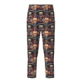 thumbnail image 1 of Yiaed Skulls and Flowers Print Teenagers' Lounge Pants, Loose PJ Bottoms, Long Pajama Pants for Men-XS(5-6), 1 of 6