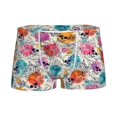 thumbnail image 1 of Yiaed Skulls and Roses Print Boys' Boxer Briefs Cotton Casual Stretch Comfort Boys Boxers - Kids Boxer Briefs Underwear for Boys (6-18)-XX-Small, 1 of 5