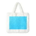 thumbnail image 1 of Yiaed Sky Blue Glitter Print Fluffy Shoulder Bag Plush Bags Women Ladies Tote Bag Fluffy White Furry Purse Handbag for Autumn and Winter, 1 of 7