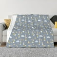 thumbnail image 1 of Yiaed Sleep Rabbit Print Blanket Throw Blanket Soft Cozy Flannel Blanket for Home Bed Sofa Couch Chair-40"x30", 1 of 6