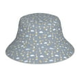 thumbnail image 1 of Yiaed Sleep Rabbit Print Reflective Stripe Bucket Hat Unisex Funny Outdoor Fisherman Cap Beach Sun Hat, 1 of 5