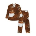 thumbnail image 1 of Yiaed Sloths Need More Coffee Print Men’s Pajamas Set - Long Sleeve Button Down Sleep Shirt and Pajama Bottoms Sleepwear Set Mens Pjs Sets Men's Pajama Bottoms-Medium, 1 of 7