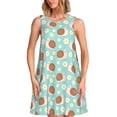thumbnail image 1 of Yiaed Snail And Flower Print Women's Sleeveless Dress, Loose Fit Summer Dress, Casual Sleeveless Dress for Women, 1 of 7