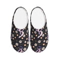 thumbnail image 1 of Yiaed Snake And Floral1 Print Slippers Fuzzy Warm Cozy Slippers Non Slip House Slippers For Indoor Outdoor Slippers House Slippers-37/38, 1 of 7
