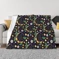 thumbnail image 1 of Yiaed Snake And Flower Print Blanket Throw Blanket Soft Cozy Flannel Blanket for Home Bed Sofa Couch Chair-60"x50", 1 of 6