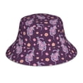 thumbnail image 1 of Yiaed Snake And Flower Print Reflective Stripe Bucket Hat Unisex Funny Outdoor Fisherman Cap Beach Sun Hat, 1 of 5