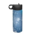 thumbnail image 1 of Yiaed Snowflakes1 Print Water Bottle with Straw Lid, Stainless Steel Double Wall Insulated Water Bottle | Leak-Proof and Spill-Proof Water Bottle, 1 of 8