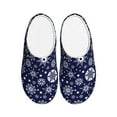 thumbnail image 1 of Yiaed Snowflakes2 Print Slippers Fuzzy Warm Cozy Slippers Non Slip House Slippers For Indoor Outdoor Slippers House Slippers-39/40, 1 of 7