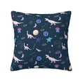 thumbnail image 1 of Yiaed Space Dinosaur Print Pillow Covers Super Soft Decorative Square Throw Pillow Covers Case Cushion Covers for Sofa Couch Bedroom Car Decor（No pillow core）-12"x12", 1 of 7