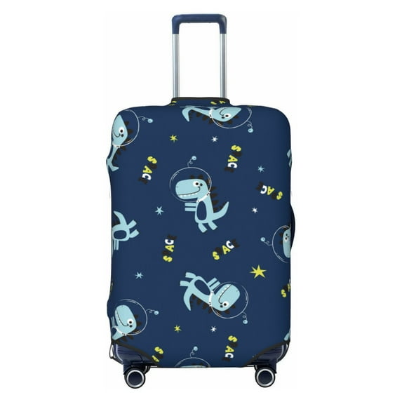 Yiaed Space Dinosaur Print Travel Luggage Cover Suitcase Protector Fits 18-32 Inch Luggage Wheel Covers Patterned Elastic Luggage Anti-scratch(No luggage)-Large