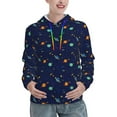 thumbnail image 1 of Yiaed Space Galaxy Print Womens Casual Hoodies Crew Neck Long Sleeve Sweatshirts With Pocket Pullover Tops Women's Hooded Sweatshirt-XX-Large, 1 of 5