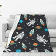thumbnail image 1 of Yiaed Space Pattern Fleece Throw Blanket,Fleece Throw Blankets for Couch & Bed All Season Use -80"x60", 1 of 3