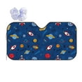 thumbnail image 1 of Yiaed Space Print Car Windshield Sunshade Front Auto Car Front Window Sun Shade Foldable Sun Visor Shield Cover Auto Accessories for Sedan SUV Truck-Medium, 1 of 5