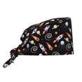 thumbnail image 1 of Yiaed Space Rocket Print Turban Hat for Women Men Comfortable Adjustable Cleaning Working Cap with Sweatband, 1 of 4