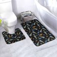 thumbnail image 1 of Yiaed Space Rockets Print Bathroom Mat Set 2 Pieces Mat Anti-Skid Pad Ultra Soft and Absorbent Bathroom Bath Mat Contour Bath Rugs for Toilet Base, 1 of 6