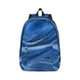 thumbnail image 1 of Yiaed Sparkling With Blue Print Backpack, Premium Laptop Backpack, Travel Backpack for Women, Lightweight Backpacks, Comfortable Back Pack-Small, 1 of 7