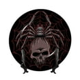 thumbnail image 1 of Yiaed Spider with Skull Print Bone China Decorative Plate Ceramic Dinner Plates Art Crafts with Display Stand-7in, 1 of 6