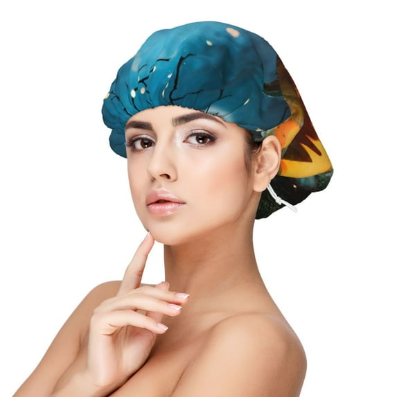 Yiaed Spooky Halloween Print Satin Bonnet Silk Bonnet Hair Bonnet for Sleeping Hair Bonnets